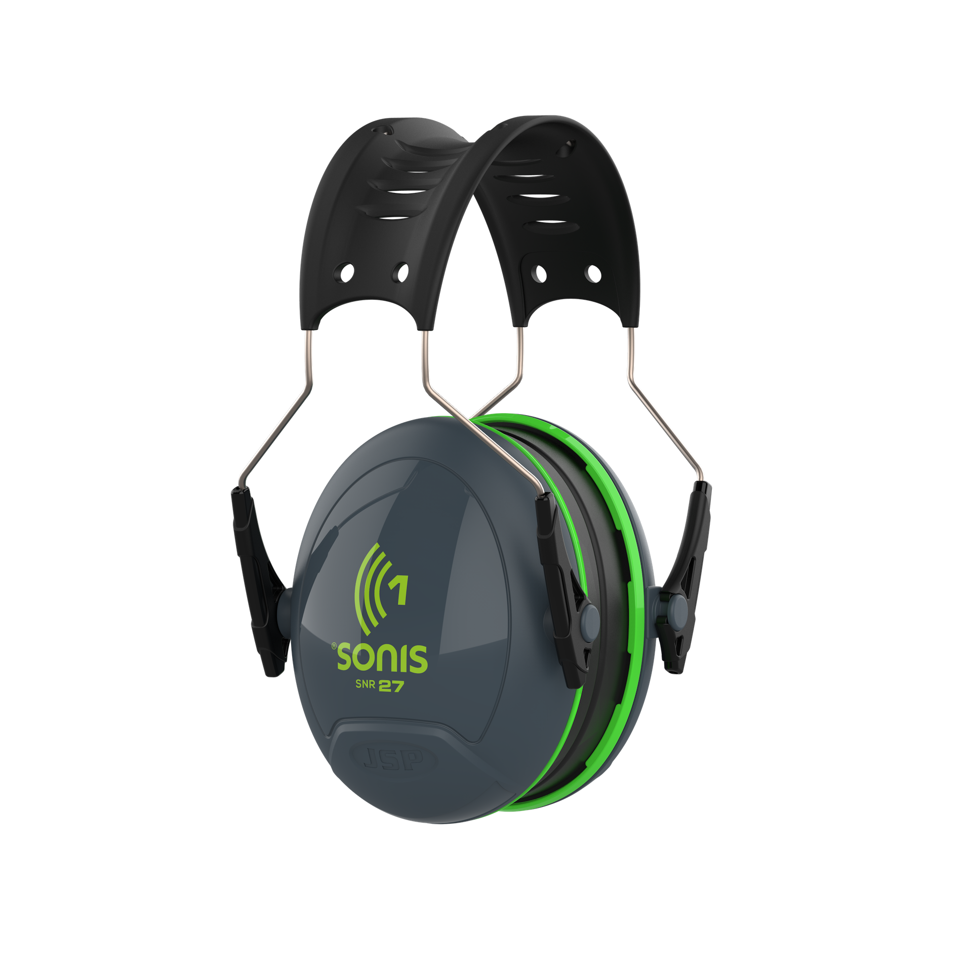 JSP Sonis®1  Adjustable Ear Defenders 27dB SNR - Grey / Green